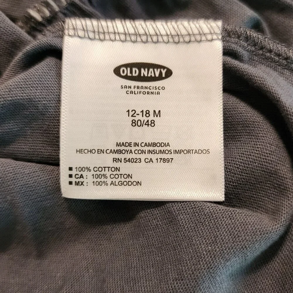Old Navy Metallic Silver Baby Girls Dress 12-18M 100% Cotton Tiered Design